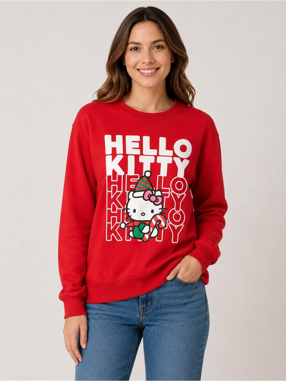 Hello Kitty Christmas Sweatshirt - Picture 1 of 5